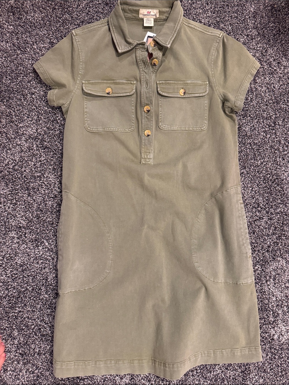 Vineyard Vines Olive Short-Sleeve Button Pocket Shirt